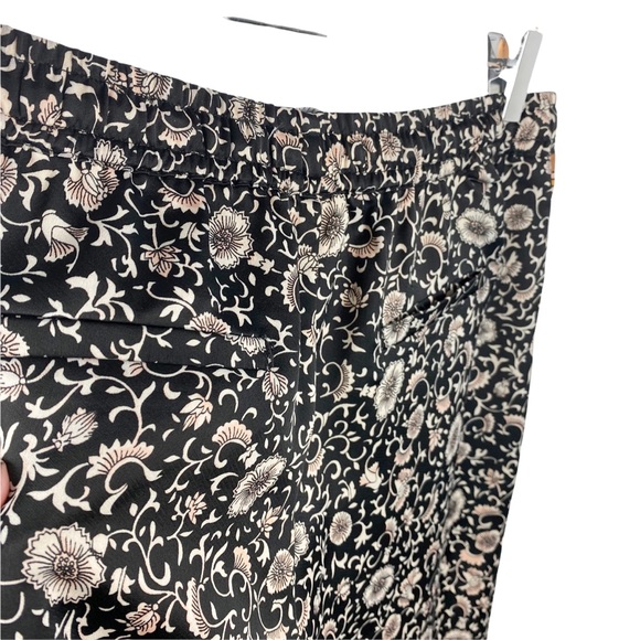 Scotch & Soda Palm Cove Striped Floral Tuxedo Silky Pants Size Medium - Picture 7 of 13